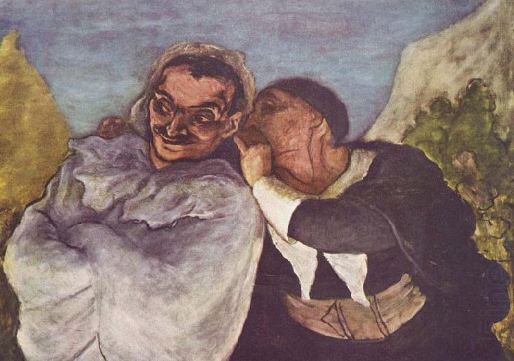 Honore Daumier Crispin und Scapin oil painting picture